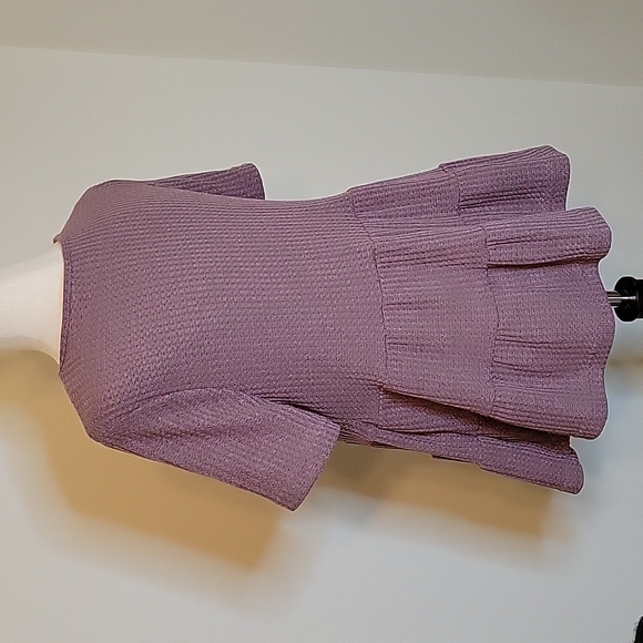 Women's Purple Ruffle Top - Picture 3 of 7